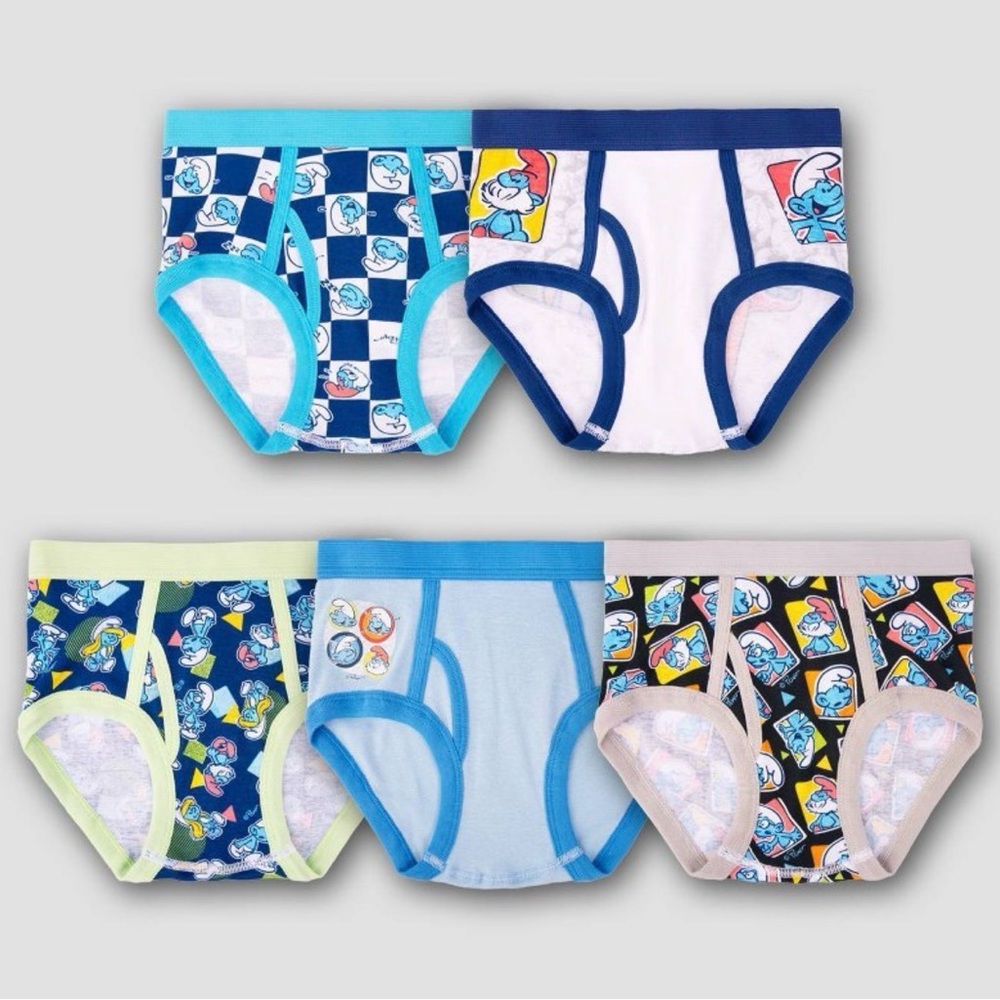 Smurfs Boys Briefs 5 Pack - Size 6